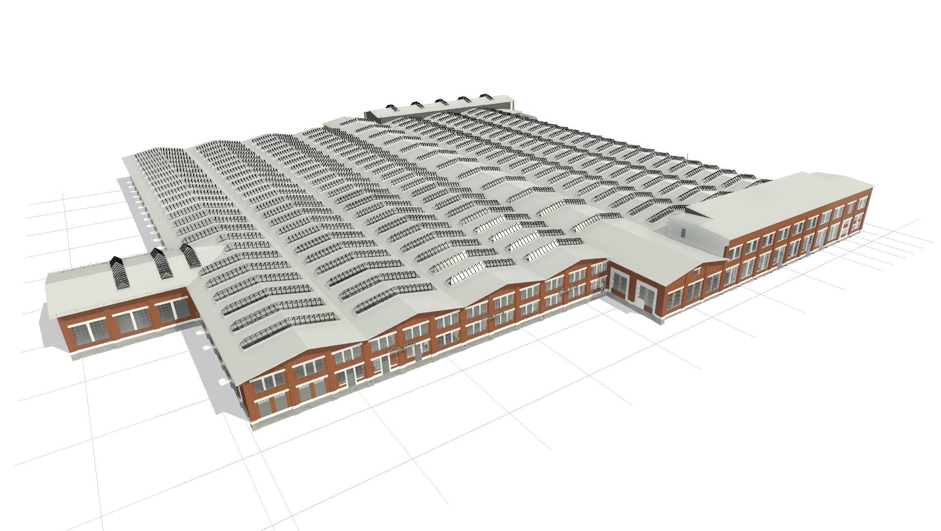 Präzises 3D-Modell für die Planung und Ausführung der Werkhalle 1 im Triebwerk München